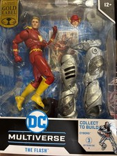 McFarlane DC Multiverse Flashpoint The Flash Gold Label w  Cyborg BAF NIB
