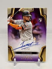 Luis Matos 2024 Topps Five Star Rookie Autograph Purple /50 Giants Brewers Auto