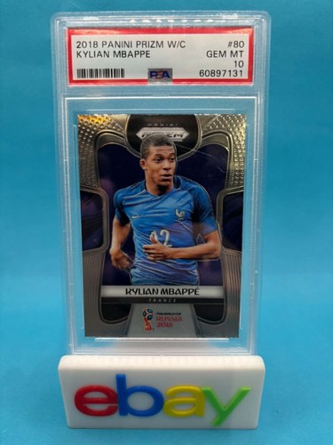 2018 Panini Prizm Kylian Mbappe World Cup #80 PSA 10 (Minor Slab Scratch)