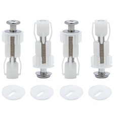 4 Pack Toilet Seat Hinges Bolt Kit Non-Loose Screws for Top Mount Toilet Seat