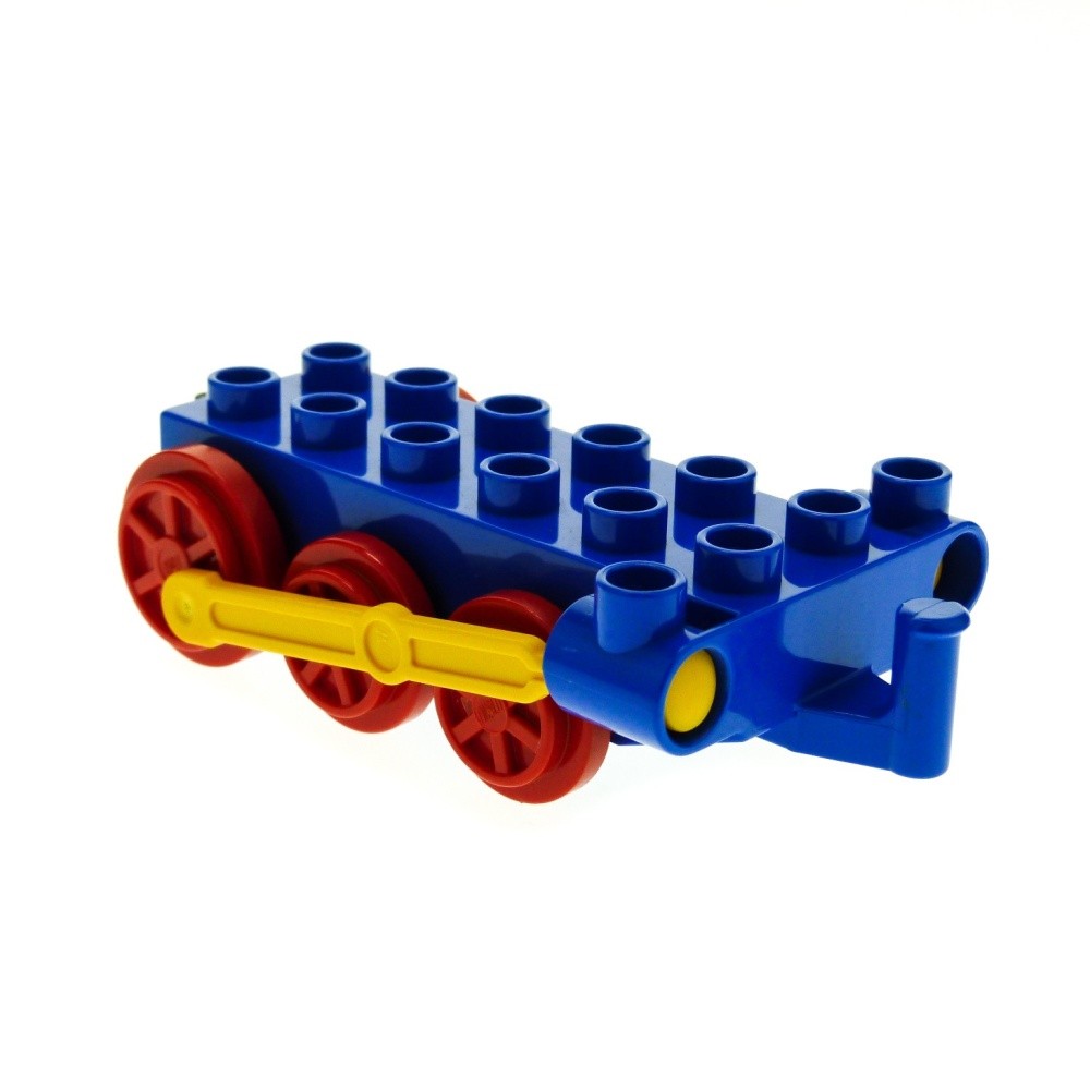 1x LEGO Duplo Locomotive Base B-Ware Without Center Rail Blue Red Yellow 4580
