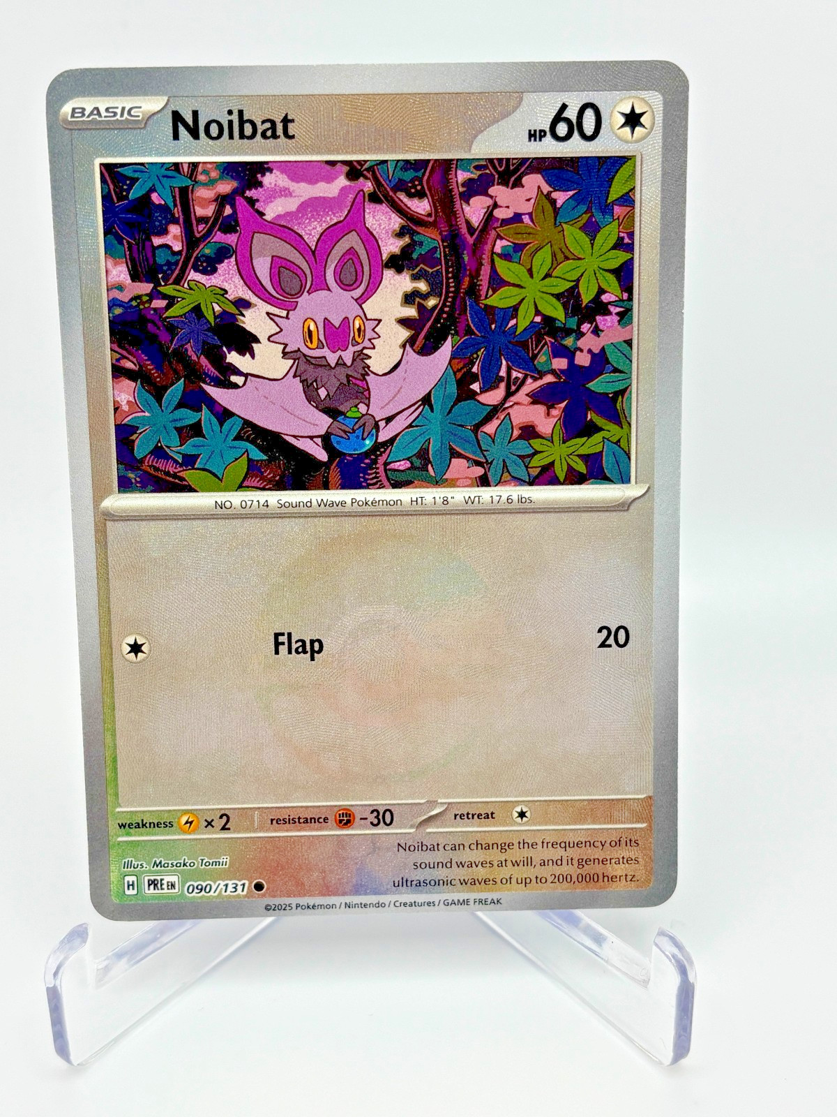 Noibat 090/131 Pokemon Prismatic Evolutions Poke Ball Reverse Holo NM