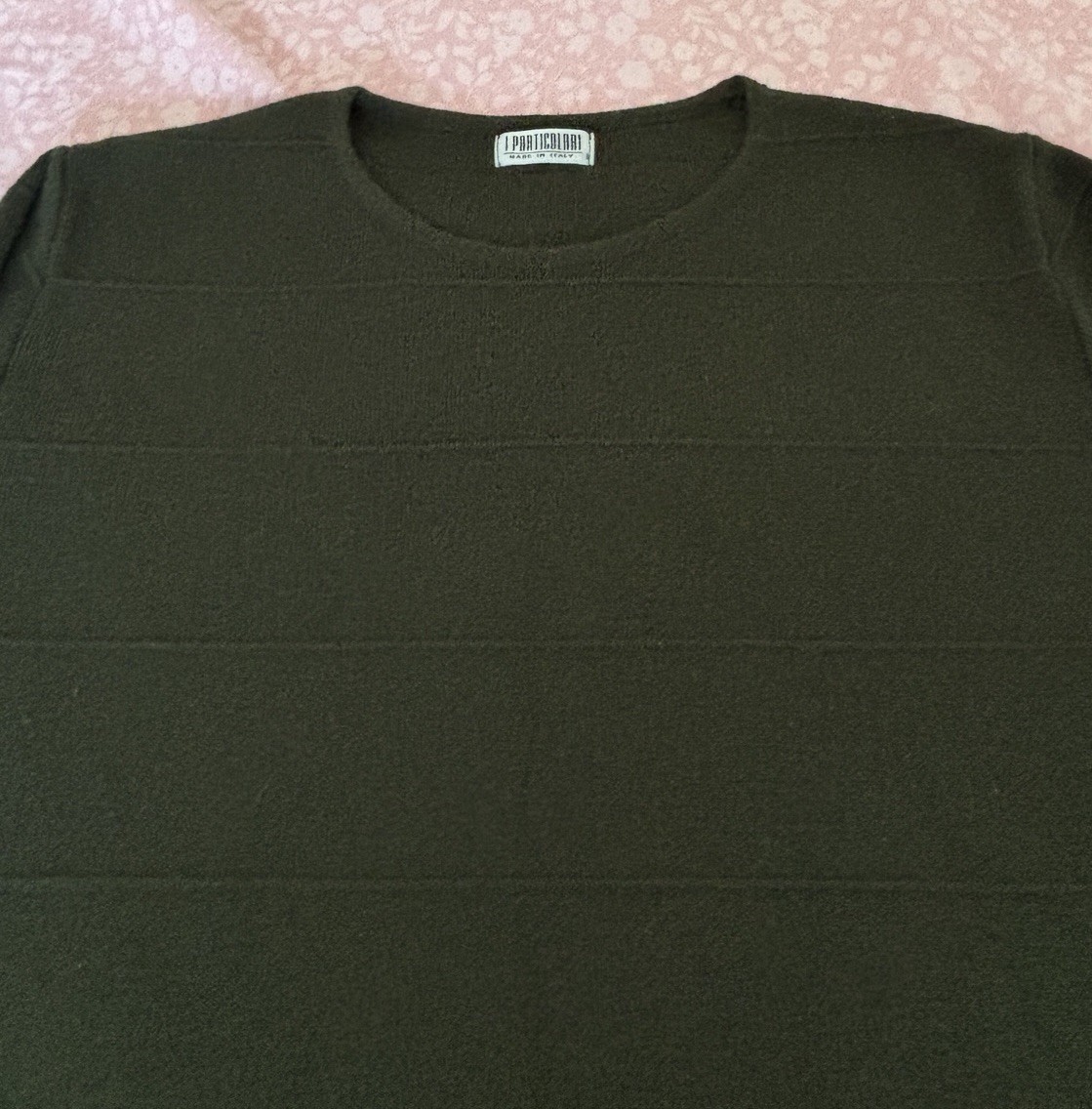 Women’s Particolari Deep Sage Jumper Thick Wool Rich Round Neck Rarely Worn VG M image 5