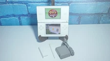 Nintendo DS Lite Polar White Handheld Gaming System with Charger, Stylus, & Game