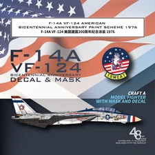 Galaxy G48008 1/48 F-14A VF-124 AMERICAN BICENTENNIAL ANNIVERSARY PAINT SCHEME