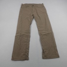 PrAna Pants Mens 36x32 Beige Tan Stretch Zion Slim Fit Hiking Trail Outdoors