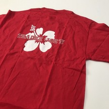 Trader Joe's Short Sleeve L Employee T-Shirt Hibiscus Size Large Red New