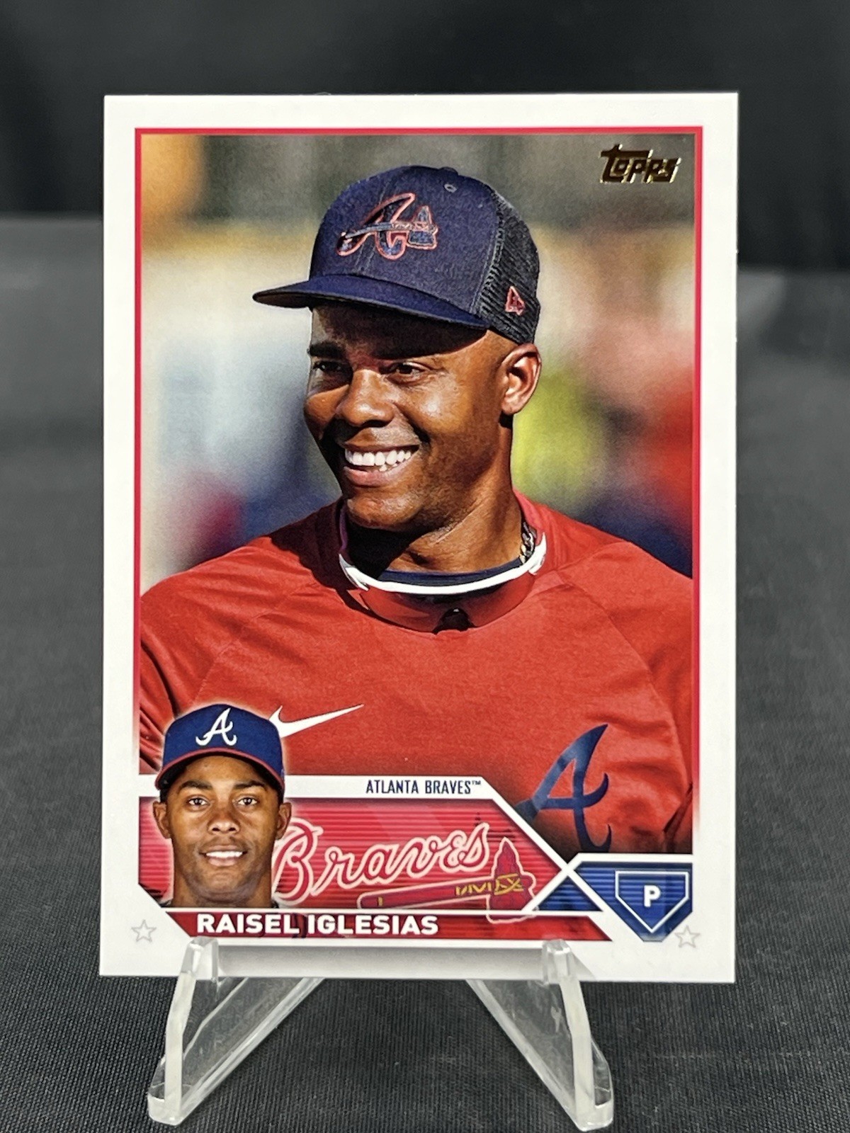 2023 Topps Series 1 Raisel  Iglesias #115 Gold Mirror Variation SSP Braves