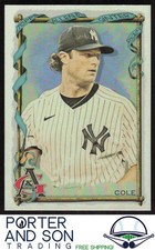 Gerrit Cole Silver Portrait 2023 Topps Allen & Ginter #8 Yankees Baseball Card