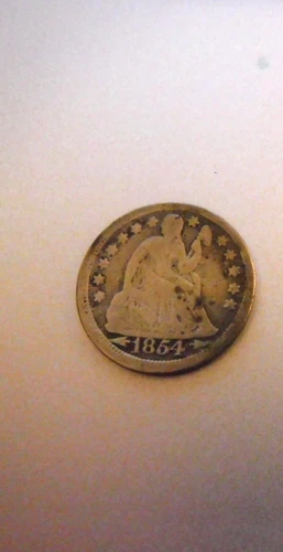 1854 USA Dime Seated Liberty 13 Stars Circulated Silver