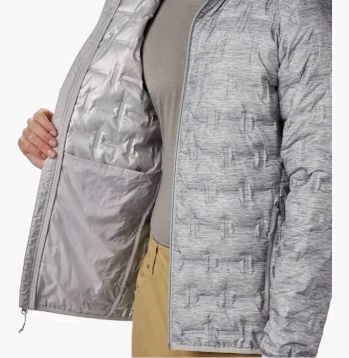 Columbia Mens Delta Ridge 650 FillDown Omni Heat Prem Jacket Columbia Gray Sz 1X
Opens in a new wind