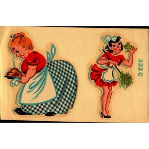 DURO Decal #322C Vintage Cartoon Character Water Slide Decal 1940s