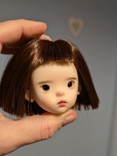 RECAST Landazz BJD Doll Head With Makeup &pair of eyes, Light Skin.