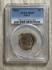 1913 Buffalo Nickel Type 1 PCGS MS 65 GEM BU First Year of Issue