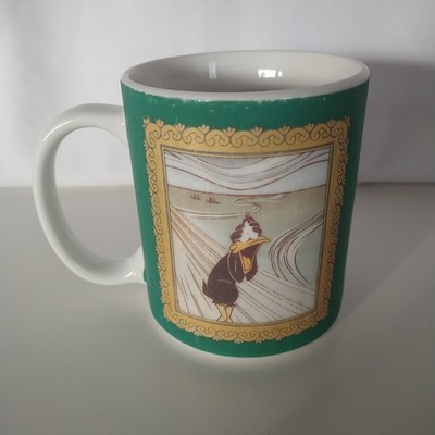 Vintage 1993 Warner Bros Studio Store Daffy Duck Edvard Munch Mug RARE