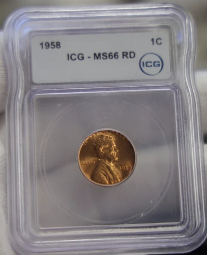 1958 US Lincoln Cent 1c ICG MS66 RD