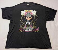 Vintage STING TAKES THE WORLD BY STORM! t-shirt (1991) WCW WWF Wrestling 90s  XL
