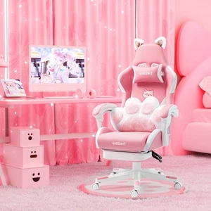 Cat Ear Gaming Chair Computer Racing Gamer Office Chair Swivel 6Position Recline
