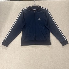 VTG Adidas Track Jacket Mens Medium Navy Blue ATP Keyrolan 80s Full Zip USA Made