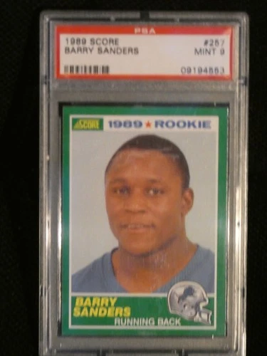 Barry Sanders 1989 Score Football Rookie PSA 9 Lions 257