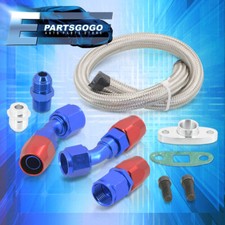 24 T3 T4 T3t4 T66 T04e Braided Turbo Turbocharger Oil Drain Return Line Kit