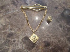 Vintage 1960&rsquo;s Cub Scouts BSA Gold Chain Uniform Tie Clasp Clip