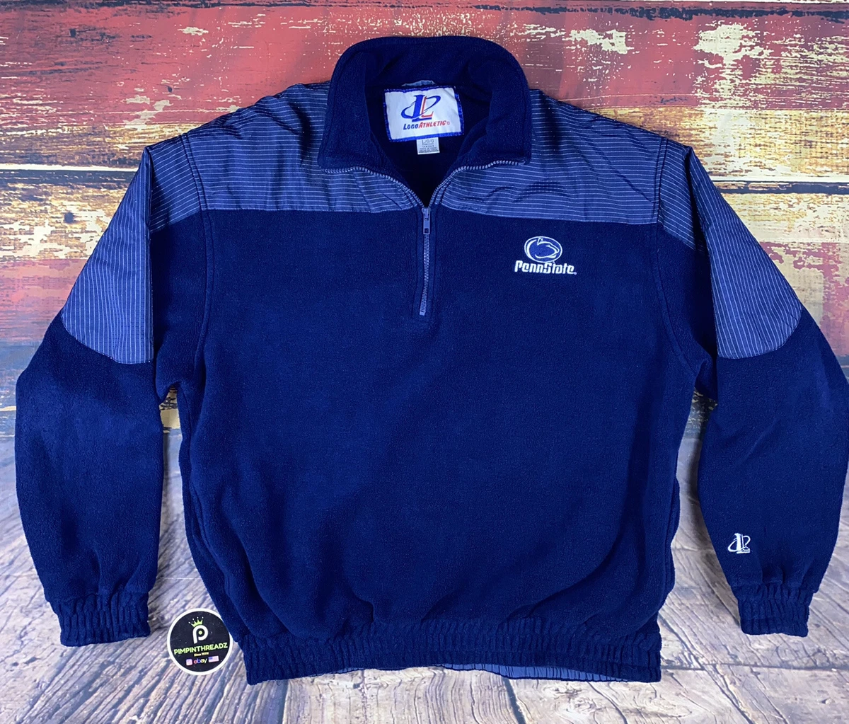 VTG Logo Athletic Penn State 1 4 Zip Fleece Pullover Sweater
