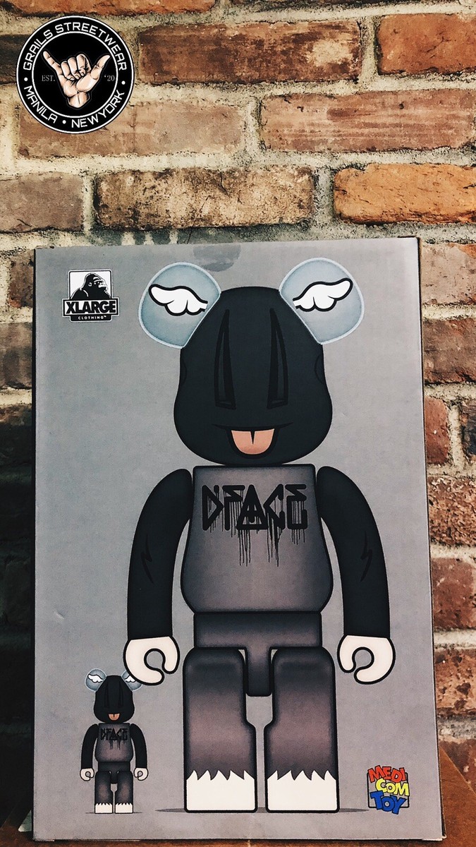 XLARGE x D*FACE BE@RBRICK 400% & 100% (Grey) | eBay