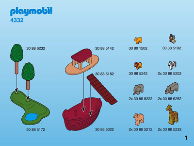 Playmobil 4332 * MICRO WORLD * NOAH'S ARK PLAYSET * Spares * SPARE