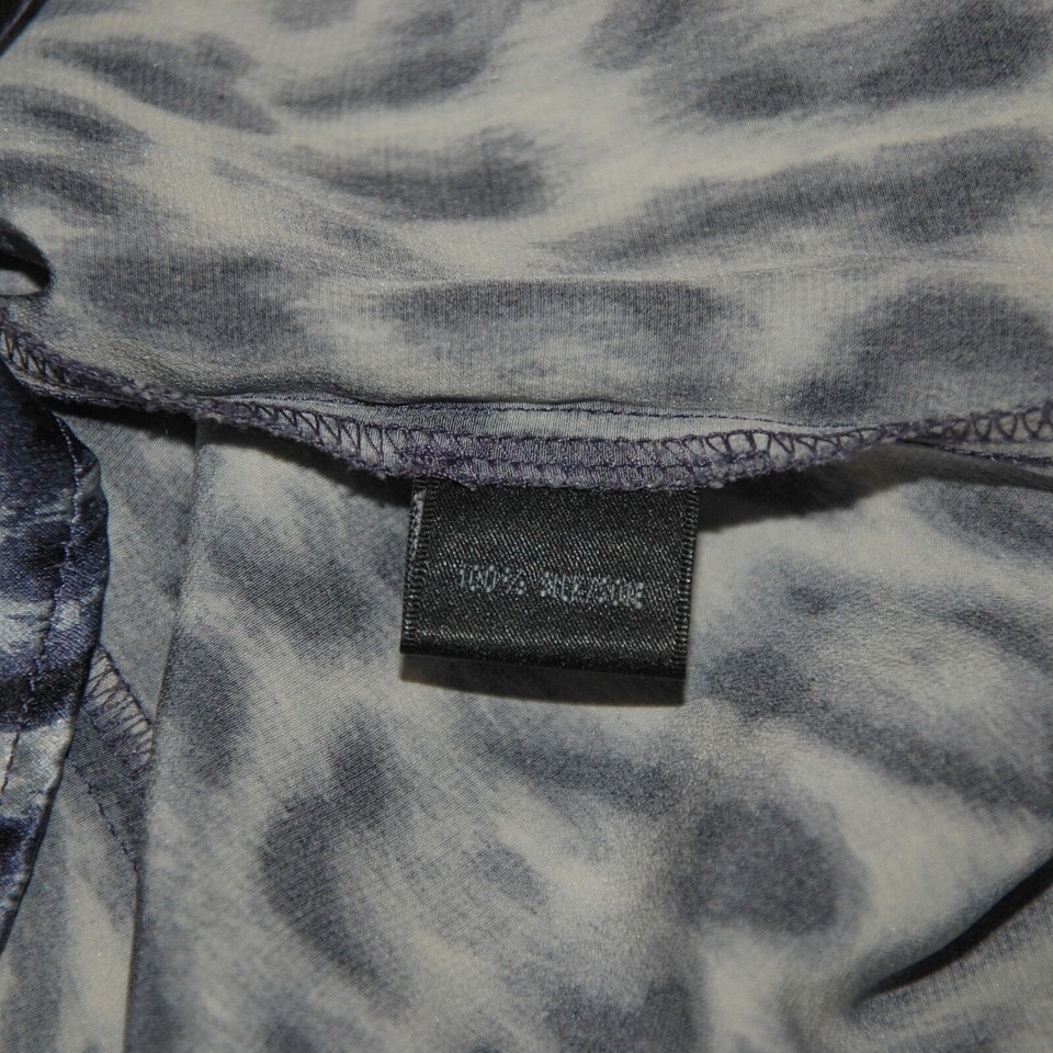 LAFAYETTE 148 New York Women's 12 100 Silk Black Gray Leopard Print