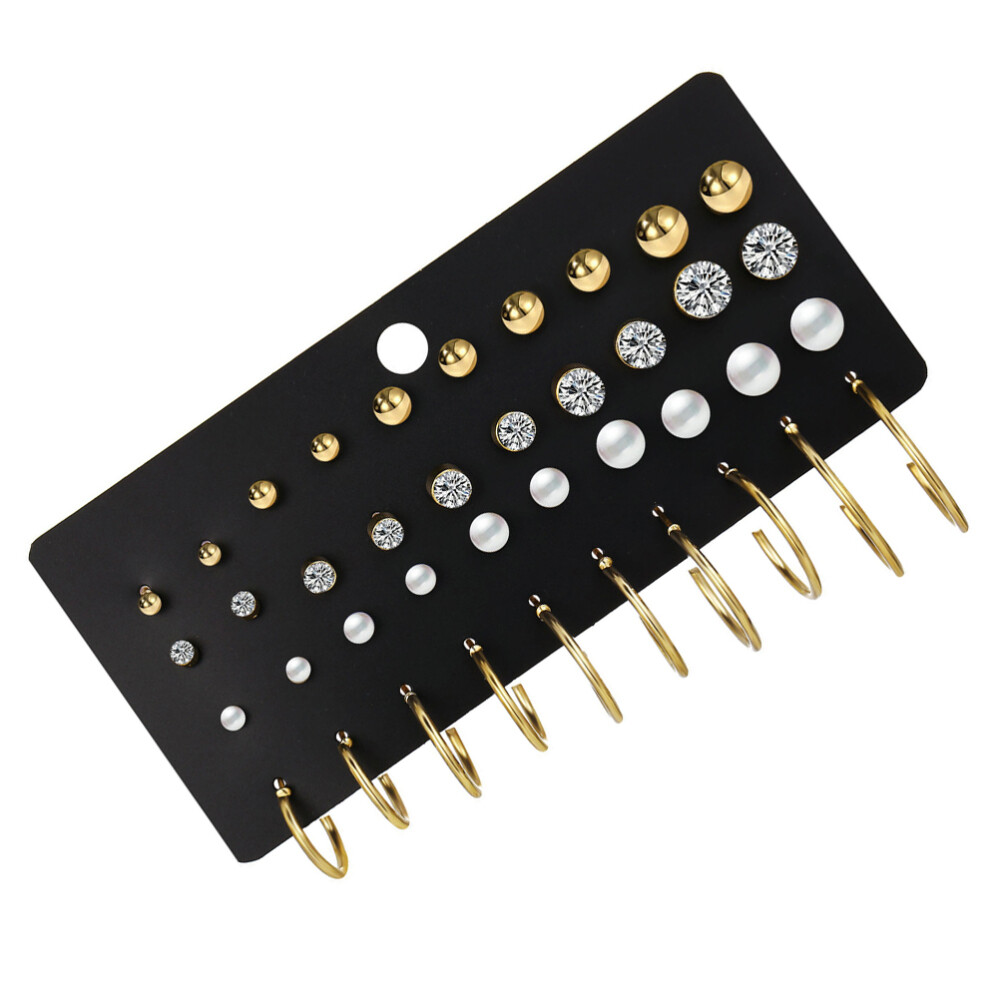 Sparkling Zirconia Stud Rhinestone Earrings for Women-image