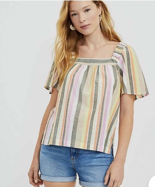 Anne Taylor Loft Striped Top size Medium