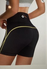 Rolewpy Women Neoprene Sauna Sweat Shorts with Pocket Hot XXL, Black! New