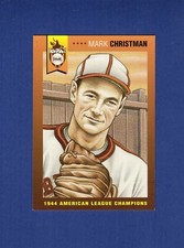 #26 MARK CHRISTMAN, 1944 St. Louis Browns A.L. Champions ~ Ronnie Joyner art EX
