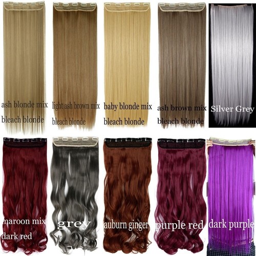 100% Thick One Piece Real Clip in False Hair Extension 3/4 Full Head US Stock - Picture 8 of 50