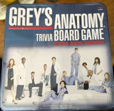 GREY'S ANATOMY Trivia Board Game in TIN complete! 2007 All the relationships, et