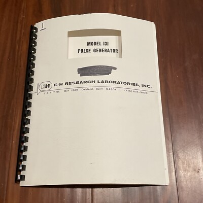 E-H Research Model 131 Pulse Generator  Manual 3-15-67