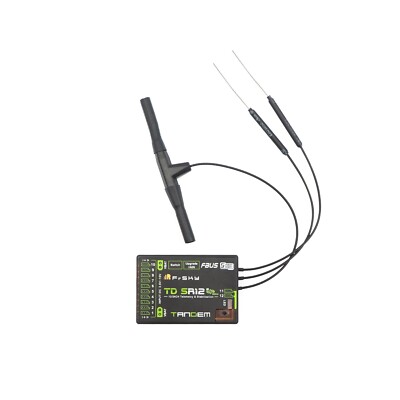 FrSky TD SR12 Dual-Band Receiver 900MHz & 2.4GHz ADV Stabilizer 12 Configurable