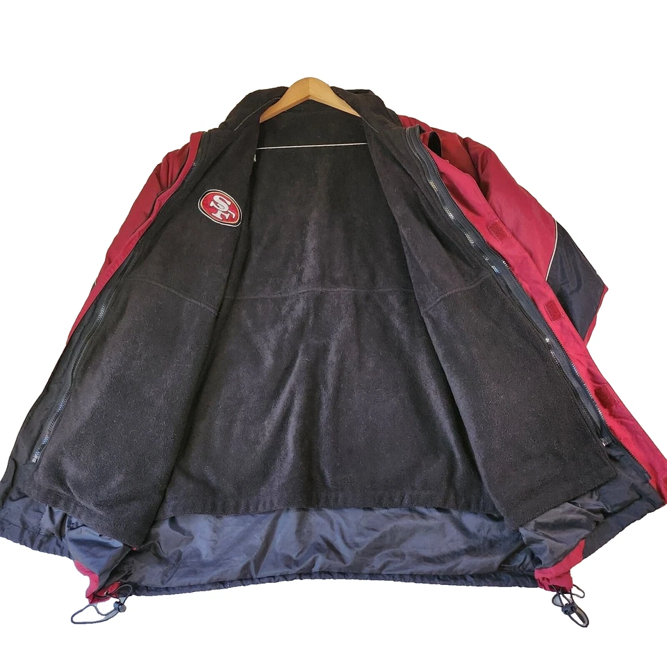 NFL 旧金山 49 人队外套夹克背心男式 2XL 3 合 1 羊毛 G-III 服装队 — 第 4/4 张图片