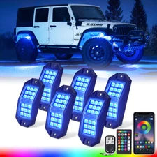Xprite 6 Pods RGB LED Rock Lights Underbody Neon Kit Bluetooth & Remote ATV UTV