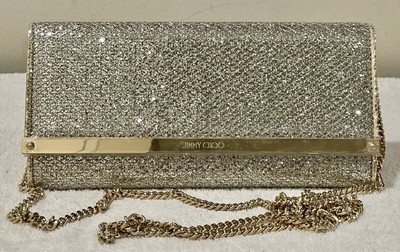 jimmy choo champagne glitter clutch
