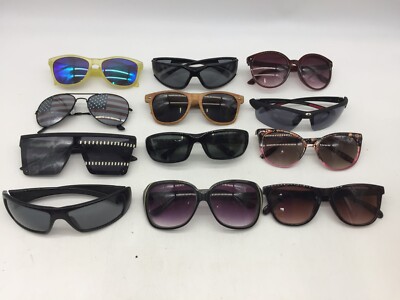 Lot of 12 - Assorted Brands Models Sizes Styles Men's/Women's Sunglasses