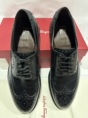 Ferragamo Marcus Leather Oxford, Black Ferragamo Marcus Leather Oxford – Bluefly main image 3