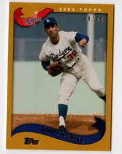 Sandy Koufax 2020 Topps Transcendent Through The Years VIP Party Card 2002 /50