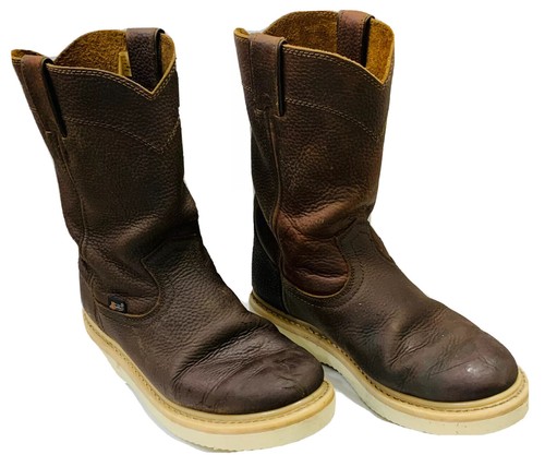 Justin Mens Sz 8 Leather Work Boots 