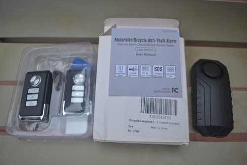 Mengshen Wireless Vibration Alarm Anti-Theft Burglar Alarm Bicycle/Bike 2 remote