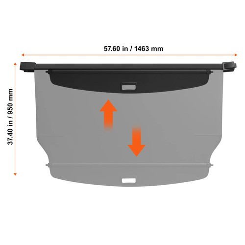 Retractable Cargo Cover Upgraded Waterproof Trunk Cover Security Shield Shade - 第 15/16 張圖片