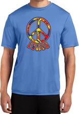 Buy Cool Shirts Peace T-shirt Funky 70's Peace Dry Wicking Tee