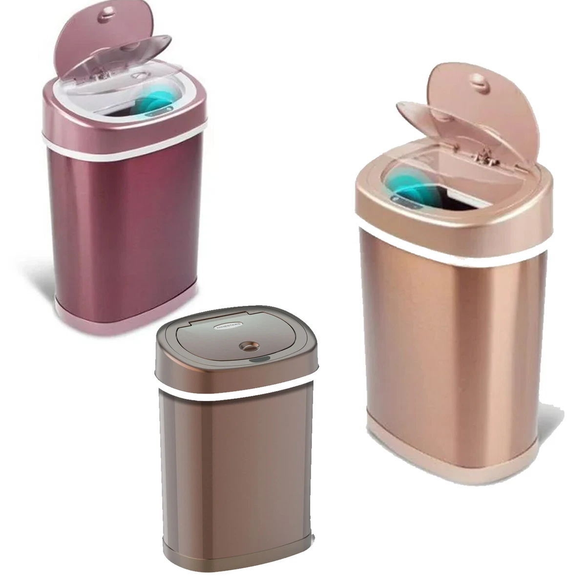 4 Gallon Trash Can Touchless Oval Office Trash Can Gold