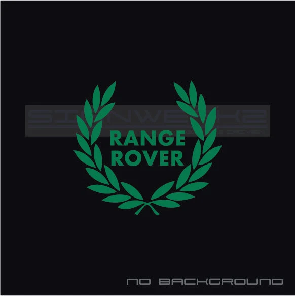 Par de calcomanías Range Rover Racing Wreath Velar Land Rover LR4 Discovery LR2 Evoque Foto 4 de 4